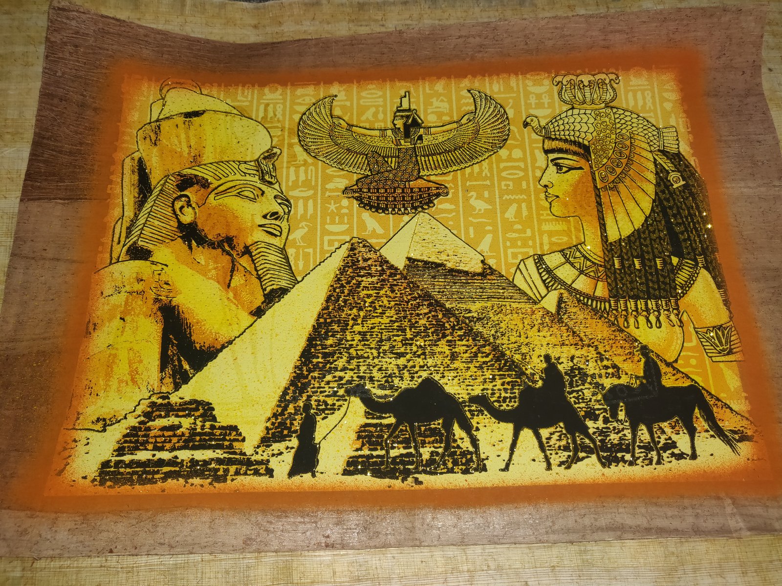 Authentic Handmade Egyptian Papyrus Wall Art – 44 x 33 cm – Choose Design