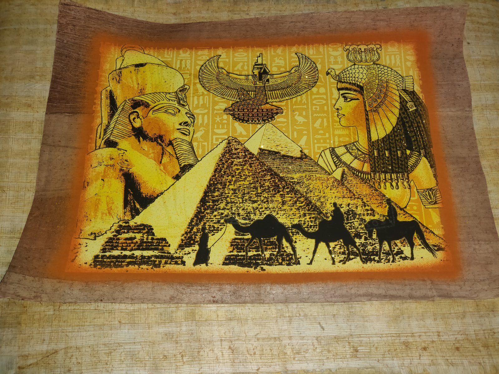 Authentic Handmade Egyptian Papyrus Wall Art – 44 x 33 cm – Choose Design