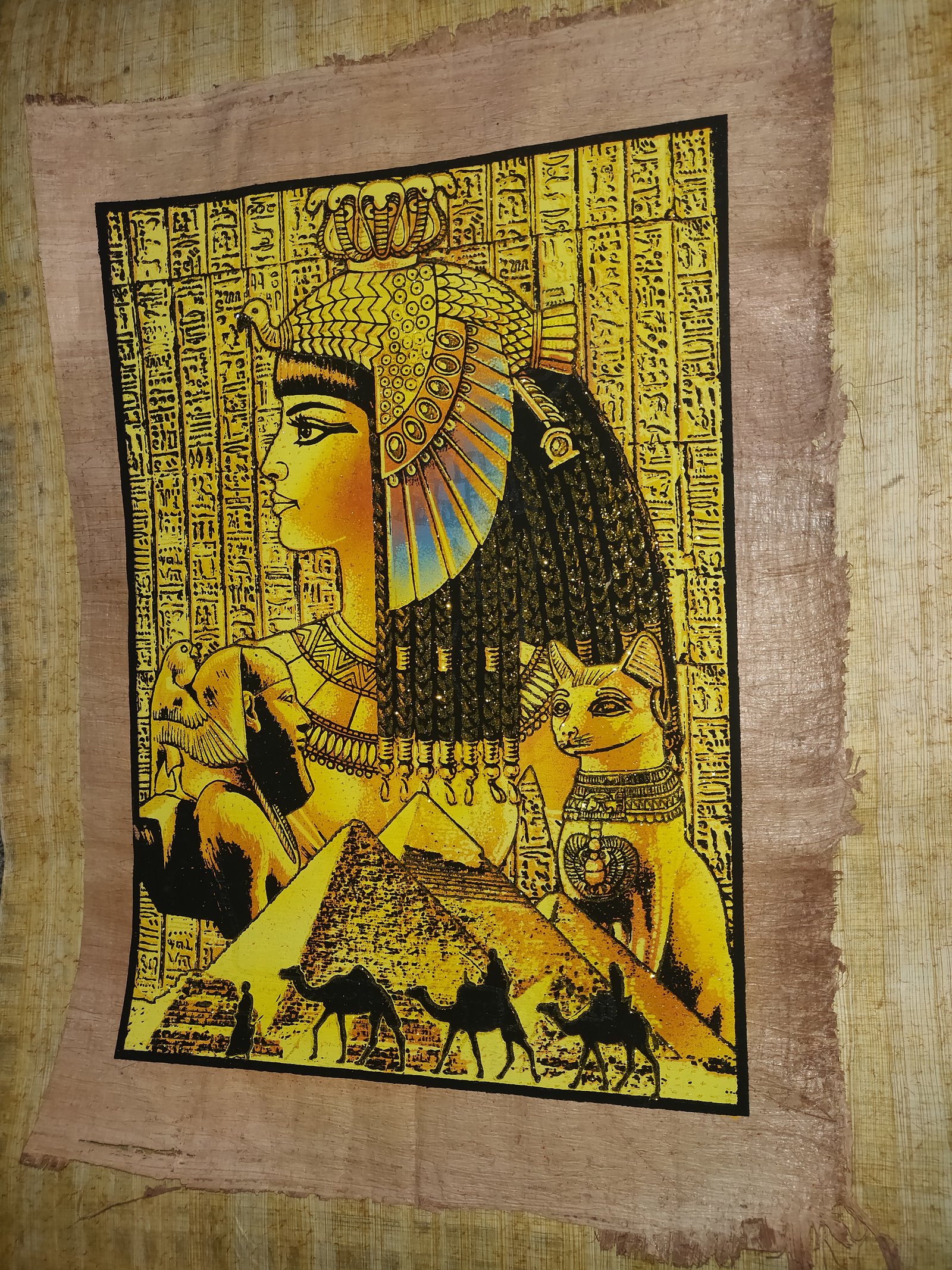 Authentic Handmade Egyptian Papyrus Wall Art – 44 x 33 cm – Choose Design