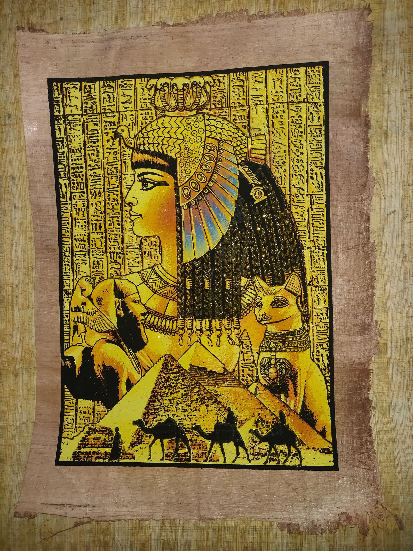 Authentic Handmade Egyptian Papyrus Wall Art – 44 x 33 cm – Choose Design