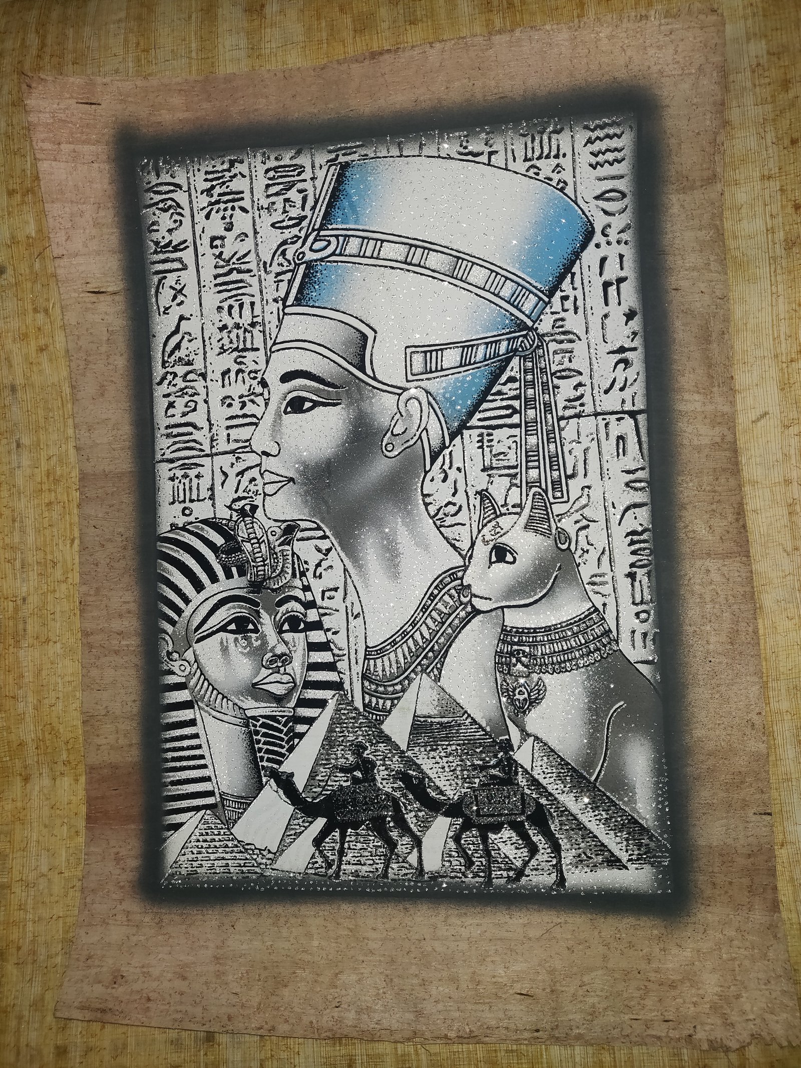 Authentic Handmade Egyptian Papyrus Wall Art – 44 x 33 cm – Choose Design