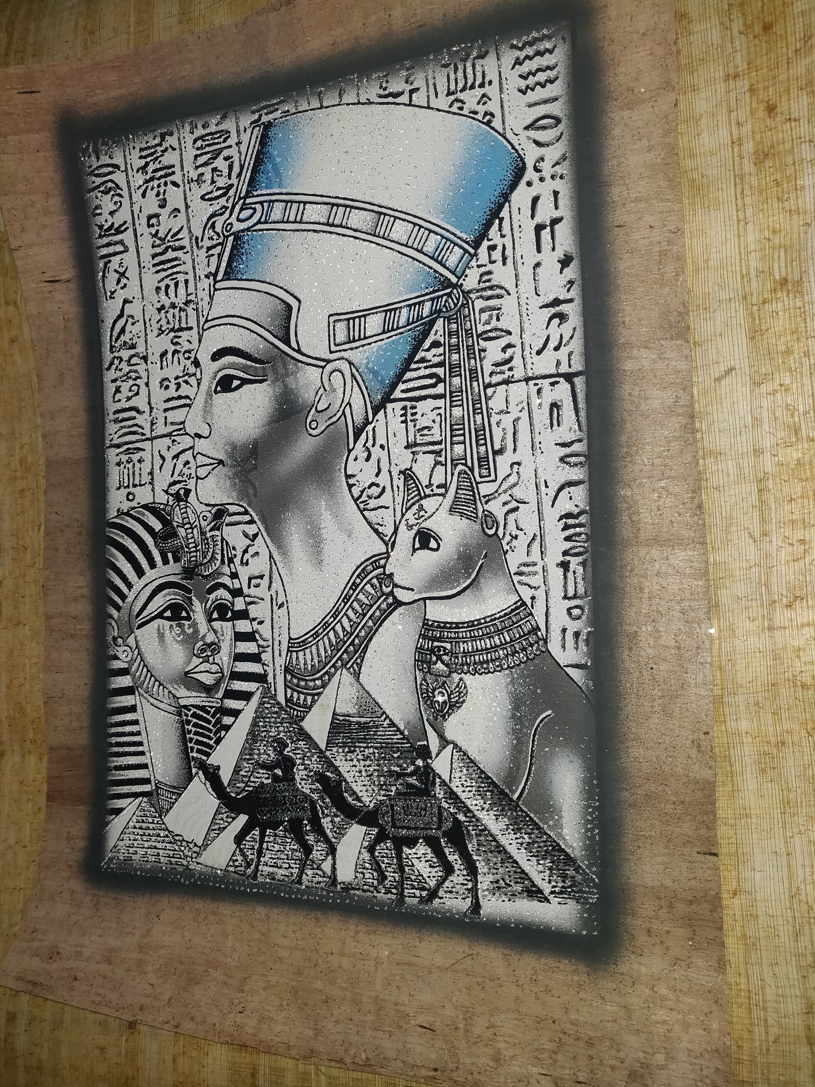 Authentic Handmade Egyptian Papyrus Wall Art – 44 x 33 cm – Choose Design