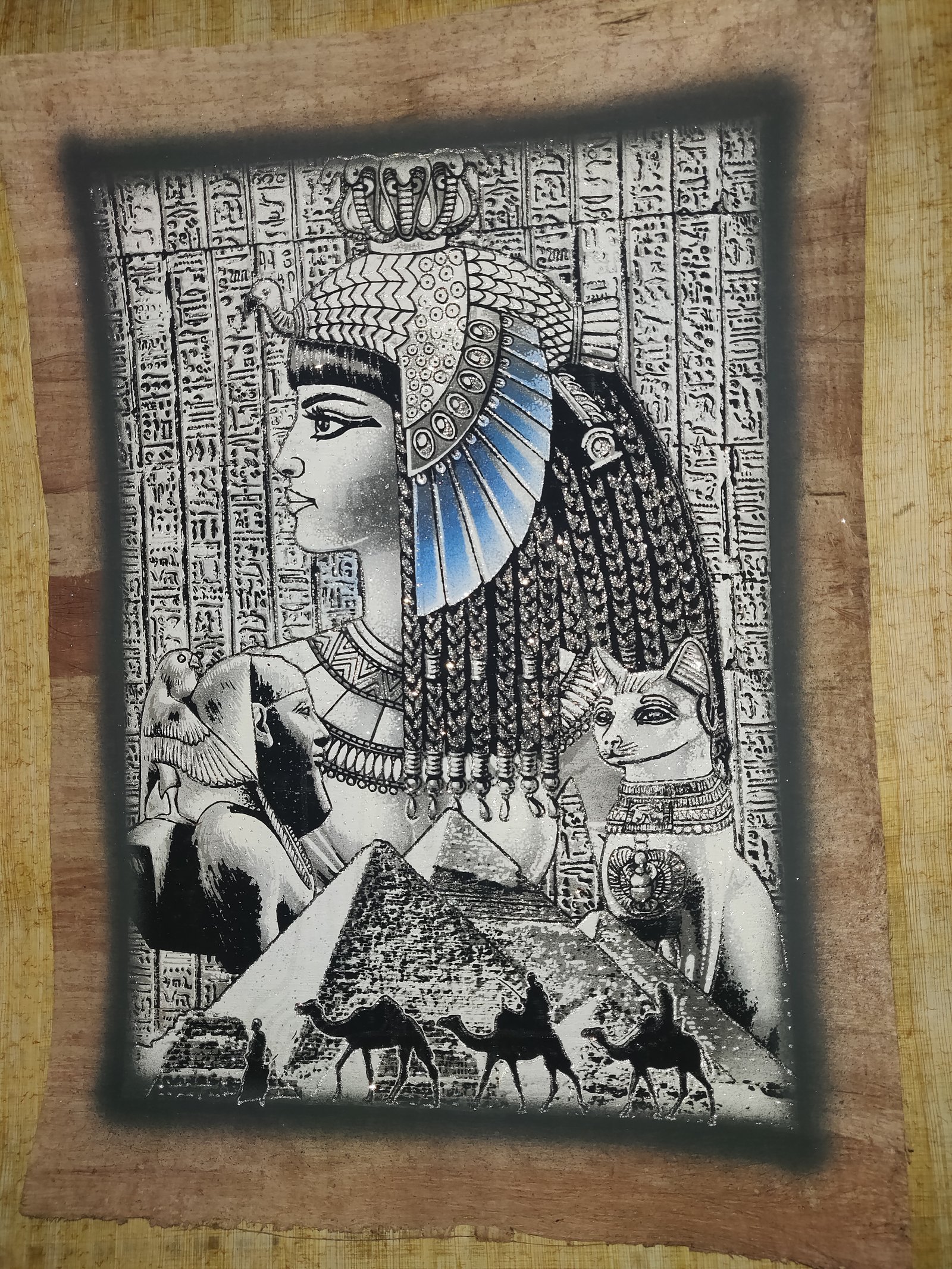 Authentic Handmade Egyptian Papyrus Wall Art – 44 x 33 cm – Choose Design