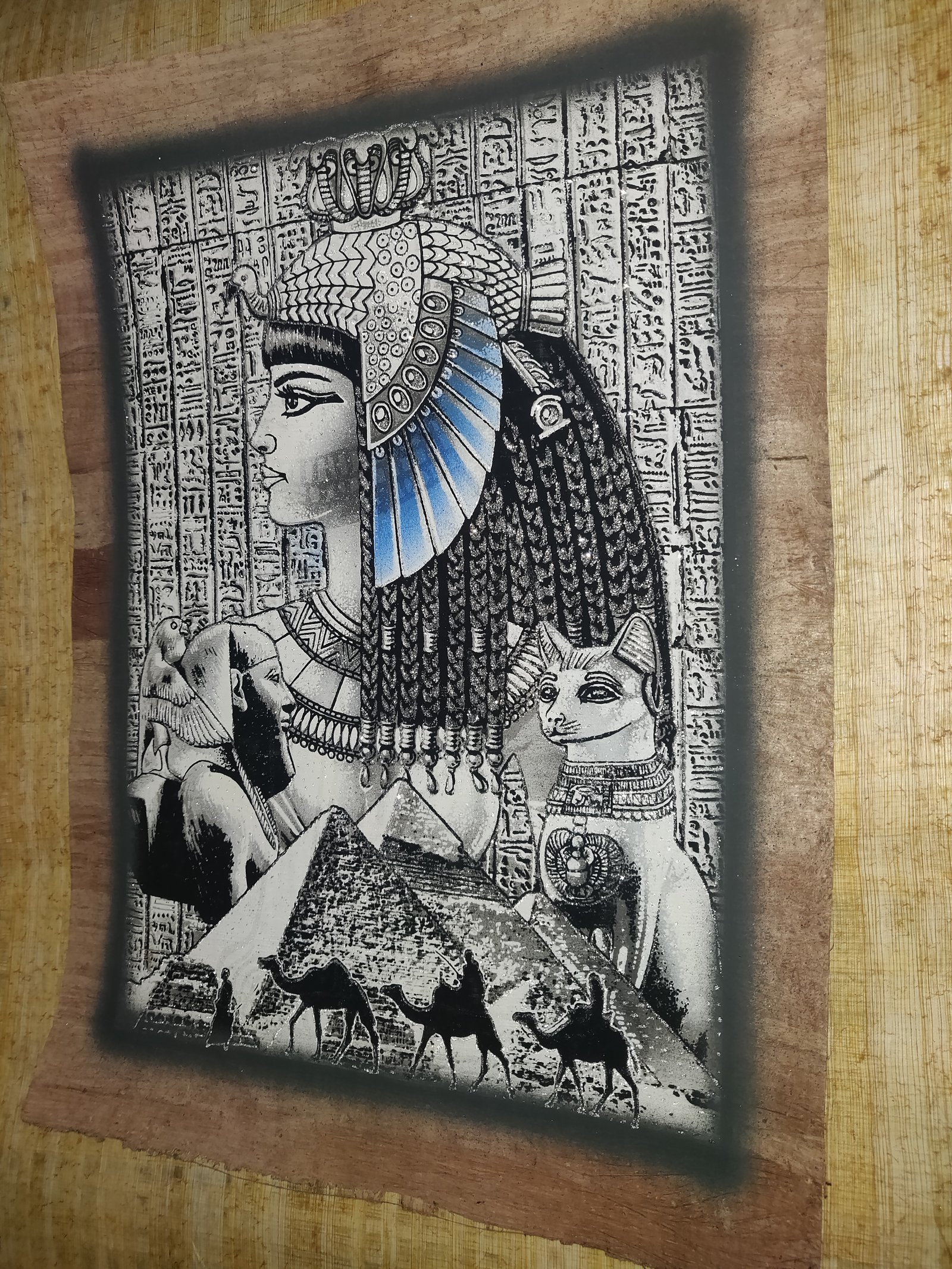 Authentic Handmade Egyptian Papyrus Wall Art – 44 x 33 cm – Choose Design