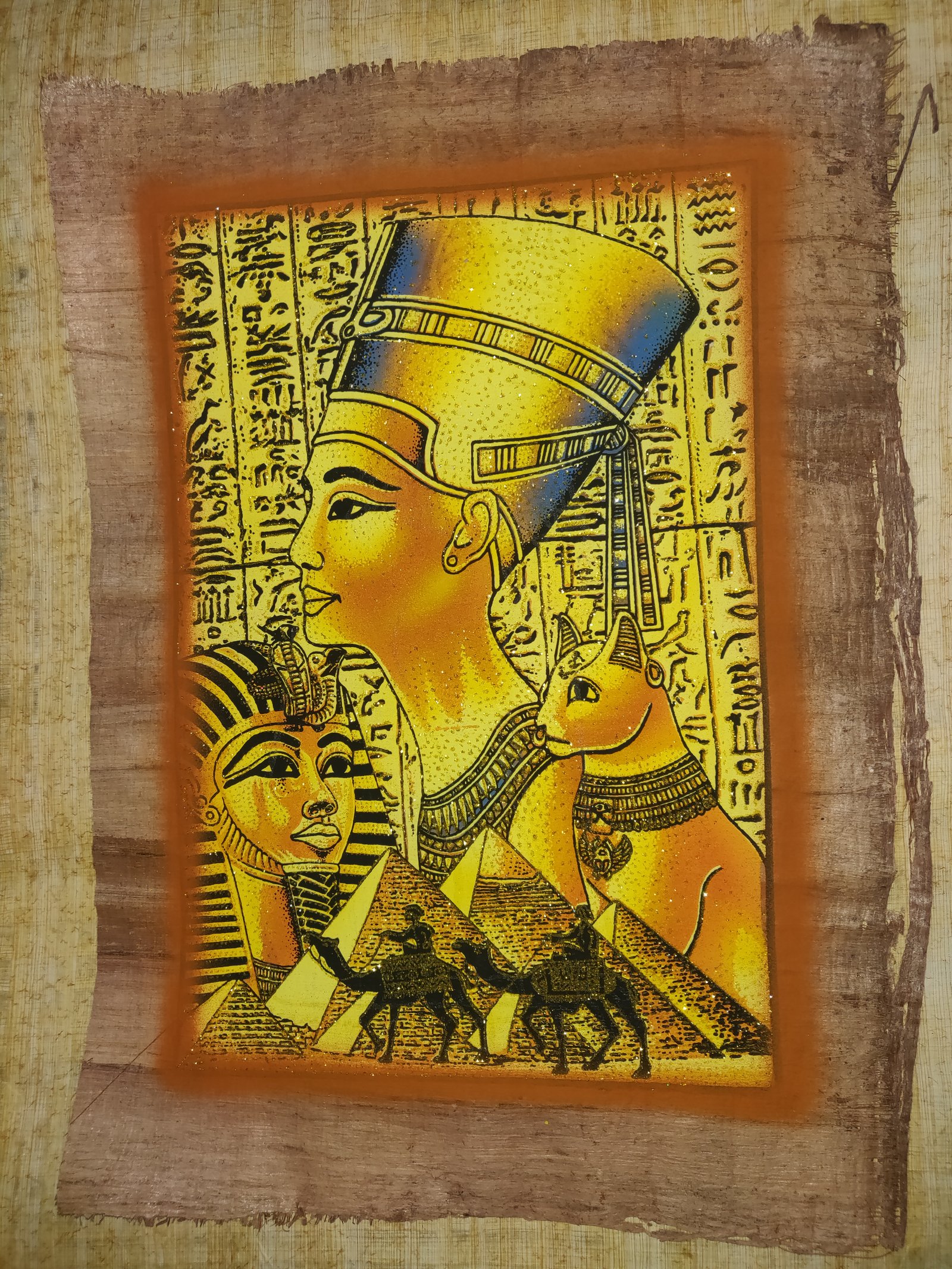Authentic Handmade Egyptian Papyrus Wall Art – 44 x 33 cm – Choose Design