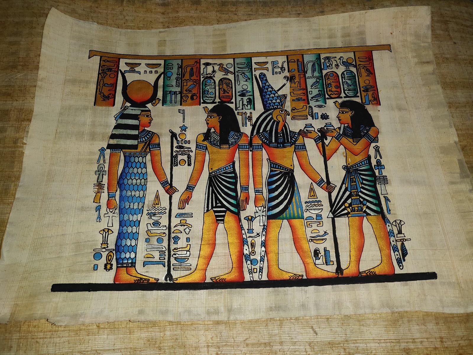 Authentic Handmade Egyptian Papyrus Wall Art – 44 x 33 cm – Choose Design