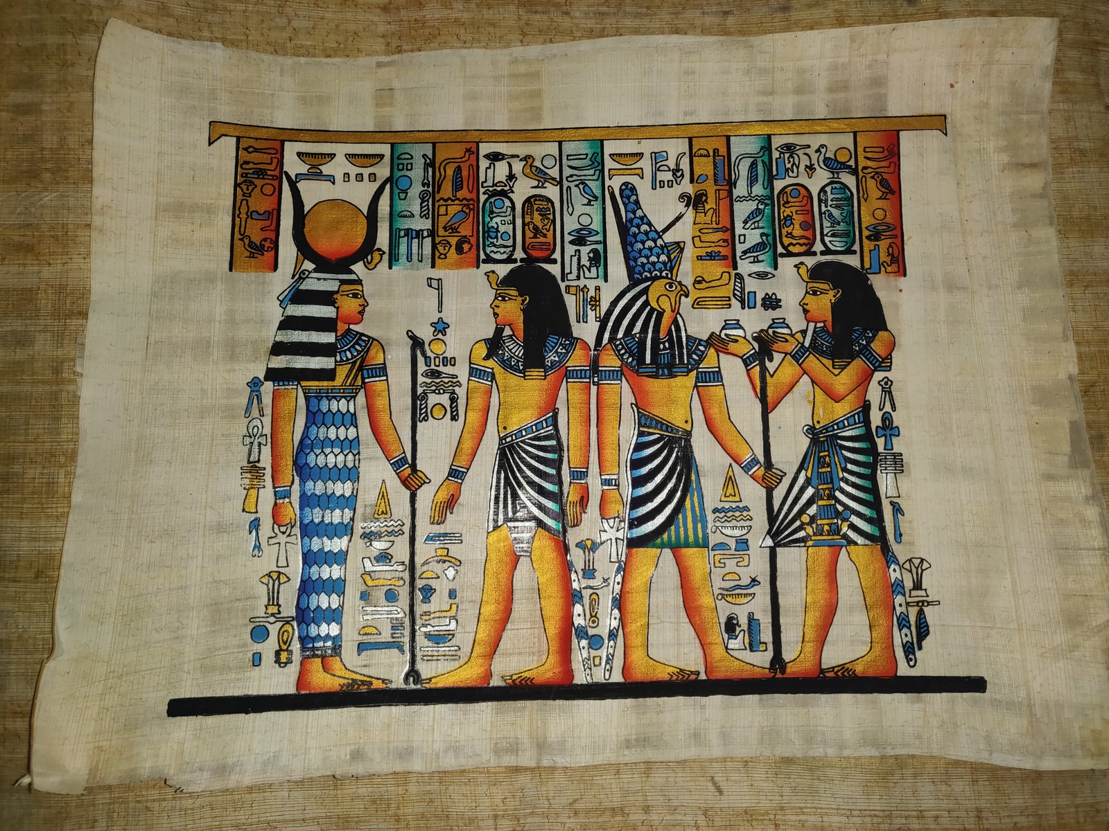 Authentic Handmade Egyptian Papyrus Wall Art – 44 x 33 cm – Choose Design