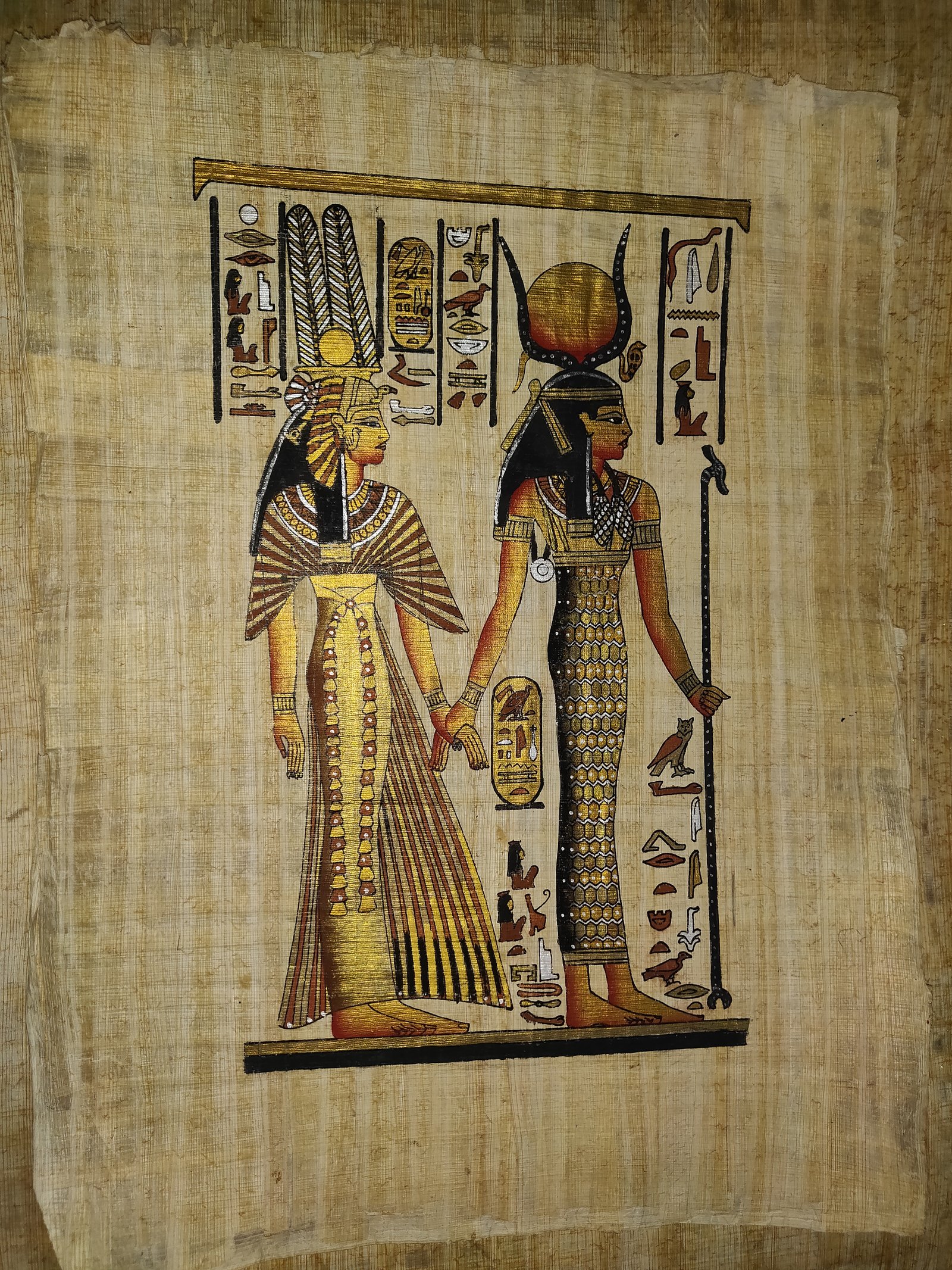 Authentic Handmade Egyptian Papyrus Wall Art – 44 x 33 cm – Choose Design