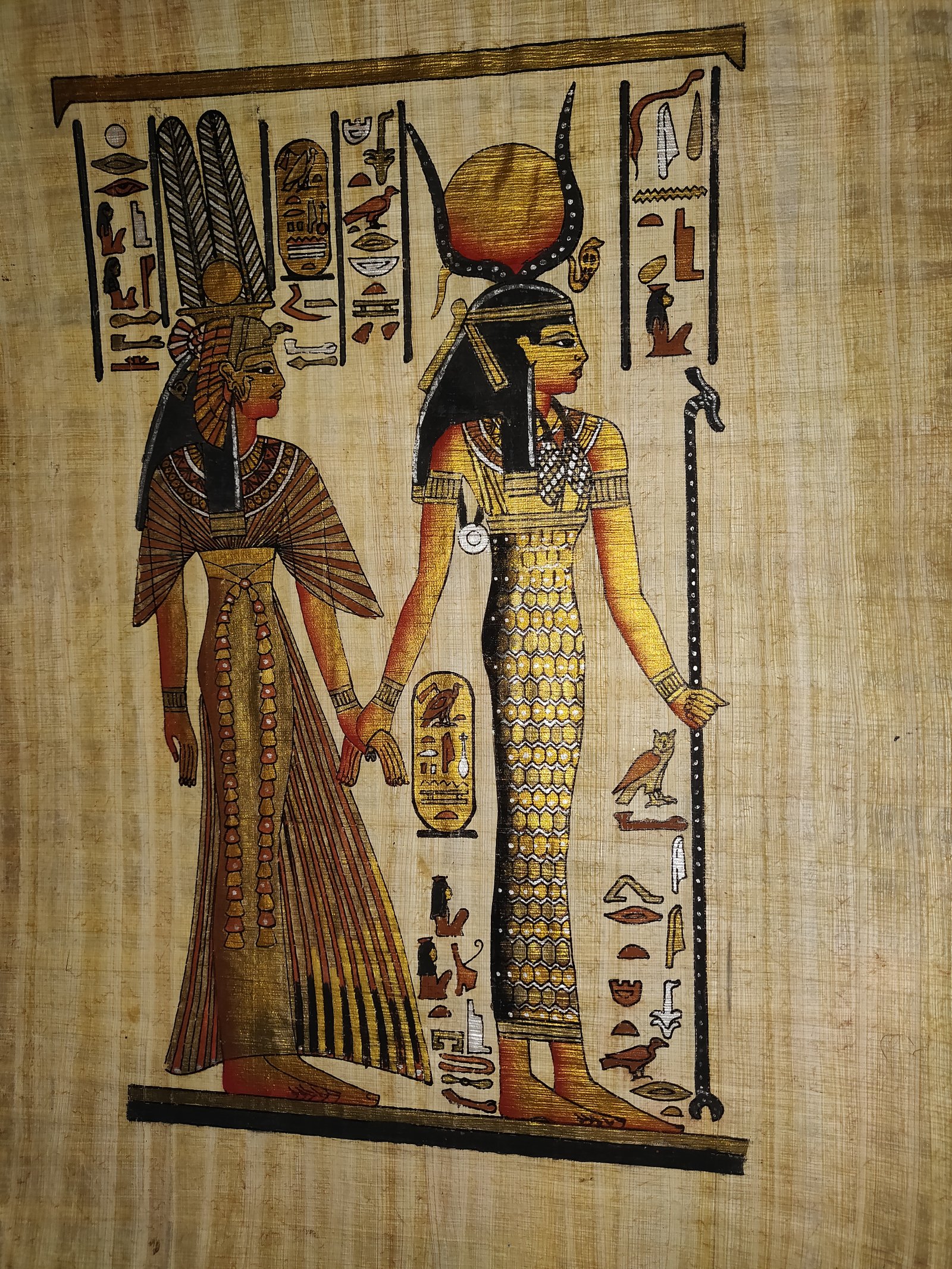 Authentic Handmade Egyptian Papyrus Wall Art – 44 x 33 cm – Choose Design