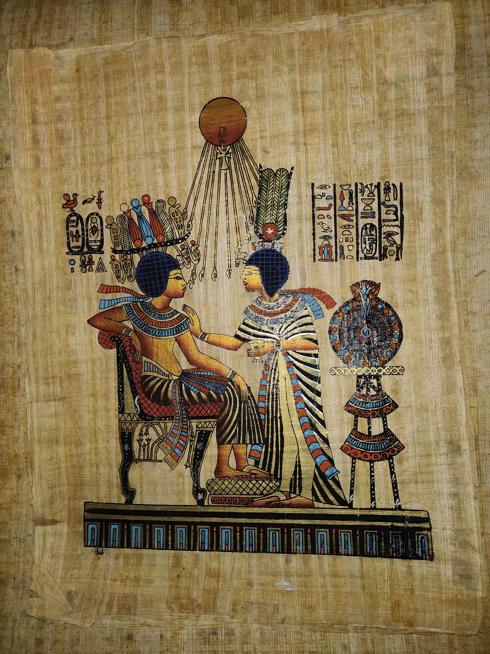 Authentic Handmade Egyptian Papyrus Wall Art – 44 x 33 cm – Choose Design