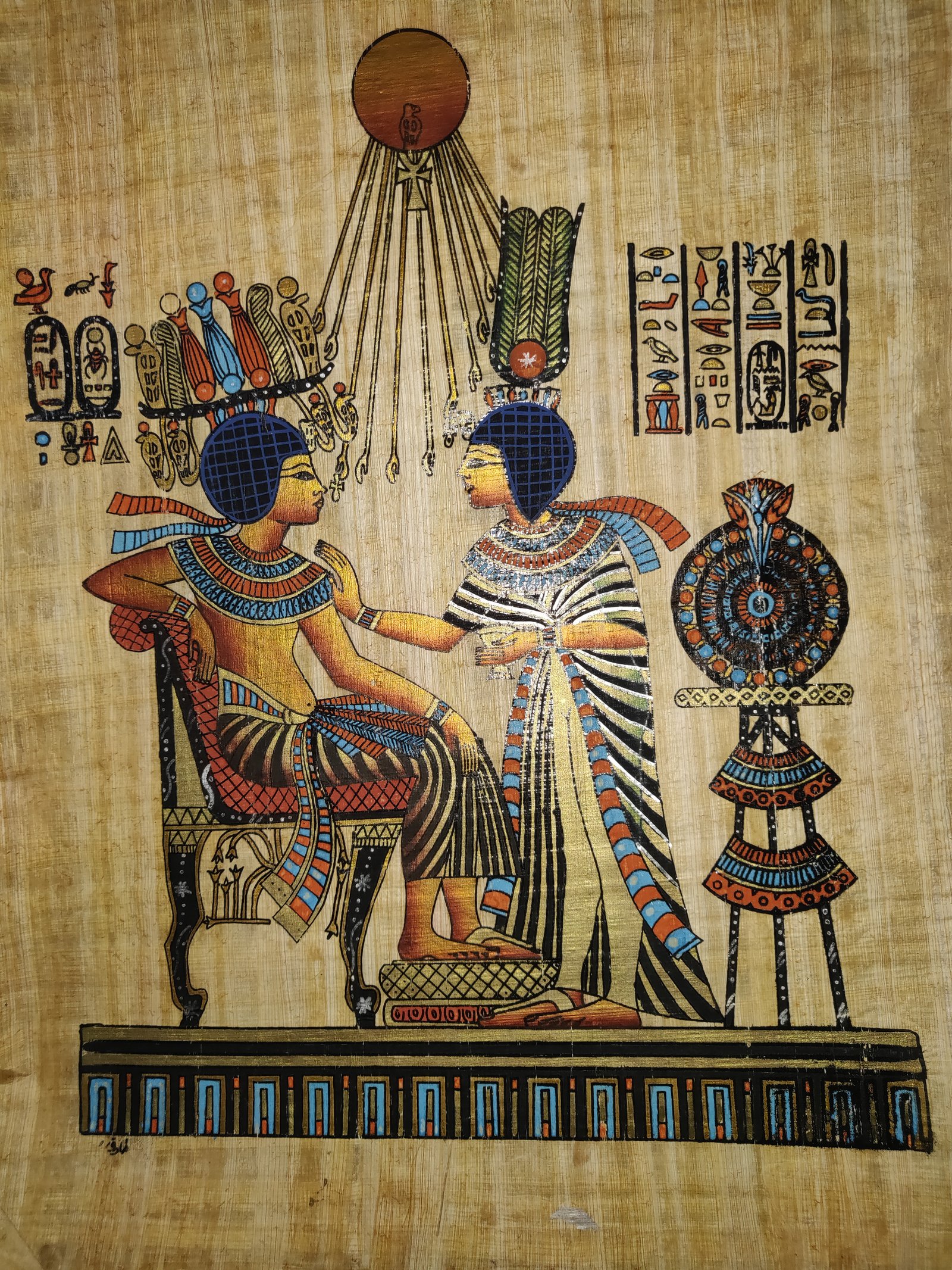 Authentic Handmade Egyptian Papyrus Wall Art – 44 x 33 cm – Choose Design