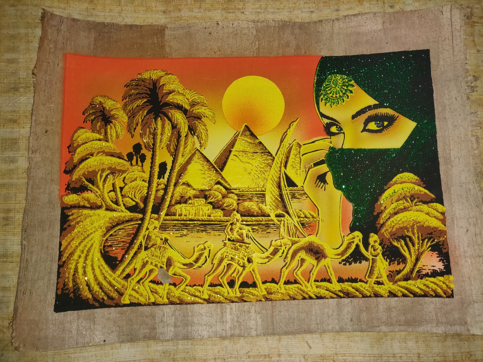Authentic Handmade Egyptian Papyrus Wall Art – 44 x 33 cm – Choose Design
