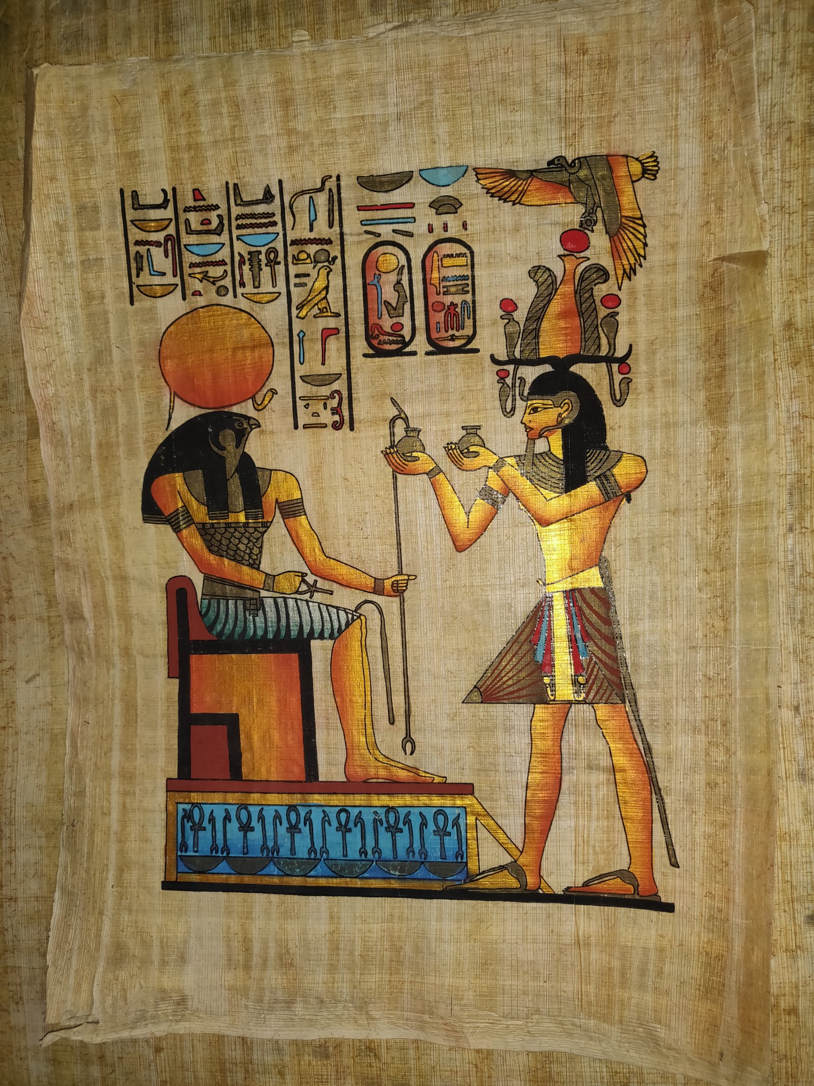 Authentic Handmade Egyptian Papyrus Wall Art – 44 x 33 cm – Choose Design