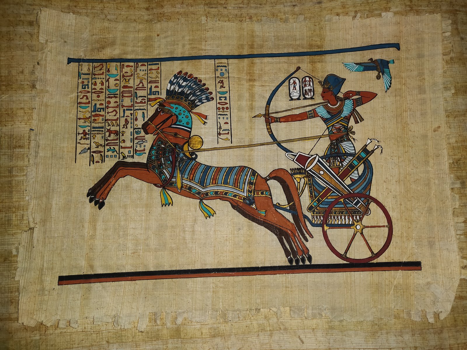 Authentic Handmade Egyptian Papyrus Wall Art – 44 x 33 cm – Choose Design