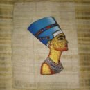 Handmade Egyptian Papyrus Wall Art – Hand Painted Egypt Decor 16 x 21 cm - view