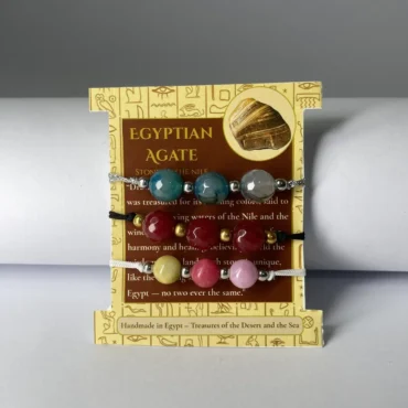 Hand Bracelet – Egyptian Agate 3-Piece Set