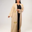 Hieroglyph Column Open Abaya – Floor-Length - Abayas & Kimonos