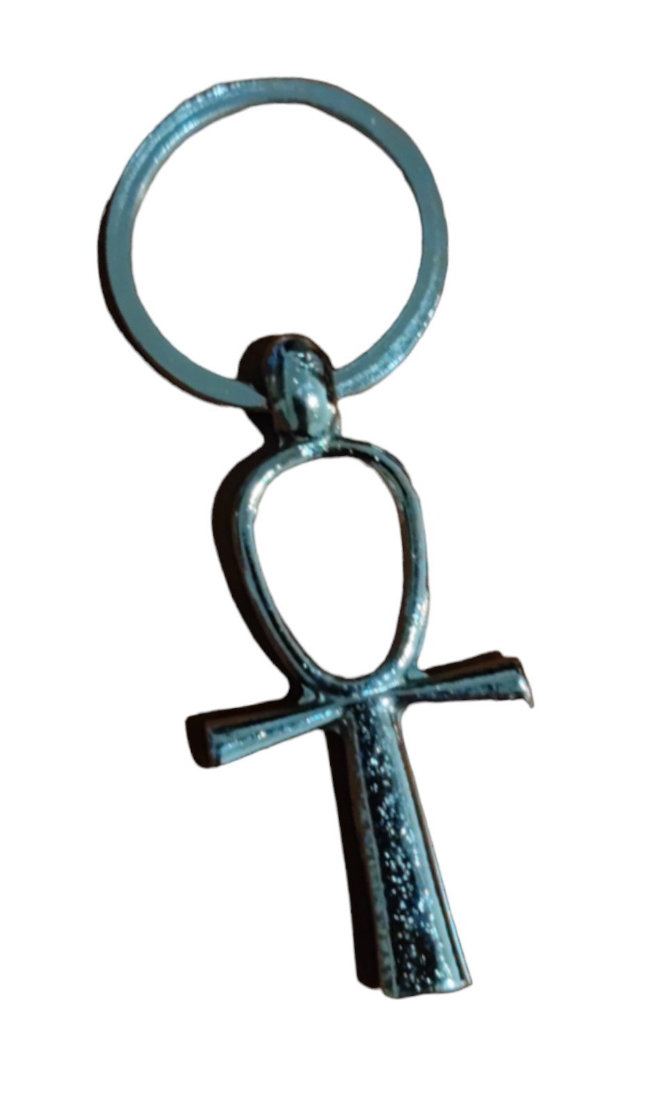 Egyptian Ankh Keyring – Key of Life Symbol, Silver-Tone Cross Pendant Keychain (Unisex)