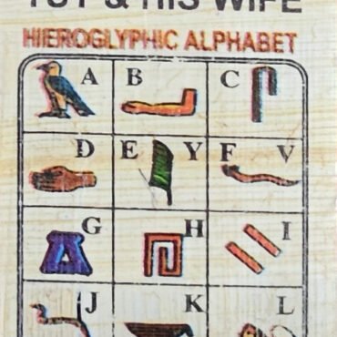 Egyptian Small Souvenirs Set of 3 – Papyrus Scroll, Scarab Beetle and Fridge Magnet