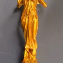 Female Statue in Gold and Green, Handcrafted (Pre-owned)