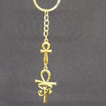 Horus Eye and Key of Life Keychain with Ring – Ancient Egyptian Symbol